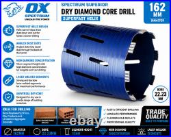 OX Spectrum 162mm Dry Diamond Core Drill Superfast Helix BX10-162