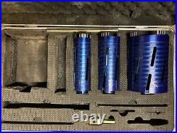 OX Ultimate 3 Piece BX10 Dry Core Drill Bits & Case 52mm, 65mm & 117mm bits NEW