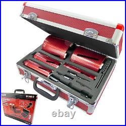 RED TEN Dart 10 Piece Dry Diamond Core Drill Bit Kit Set, Adaptors & Case, DB00880