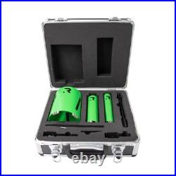 RIKA Turbo Diamond Core Set 3pc For Drilling Masonry & Bricks Carry Case Wet/Dry