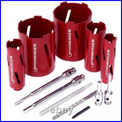 Rothenberger 89020 Dry Diamond Core Drill Set 12 piece Extensions & Chuck
