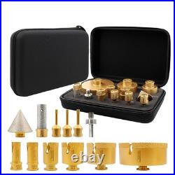 SHDIATOOL 12pcs/set 6-110mm Diamond Core Drill Bits for Ceramic Tile Marble