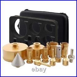 SHDIATOOL 12pcs/set 6-110mm Diamond Drill Bits Diamond Finger Bit Chamfer Bit