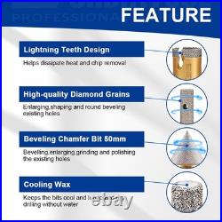 SHDIATOOL 12pcs/set 6-110mm Diamond Drill Bits Diamond Finger Bit Chamfer Bit
