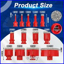 SHDIATOOL Diamond Drill Core Bit for Dekton Ceramic Porcelain Tile 13pcs 6-100mm