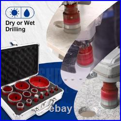 SHDIATOOL Diamond Drill Core Bit for Dekton Ceramic Porcelain Tile 13pcs 6-100mm