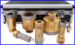 SHDIATOOL Diamond Drill Core Bits Kit with Box 20/27/35/55/68mm and a 20mm