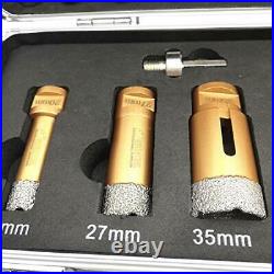 SHDIATOOL Diamond Drill Core Bits Kit with Box 20/27/35/55/68mm and a 20mm
