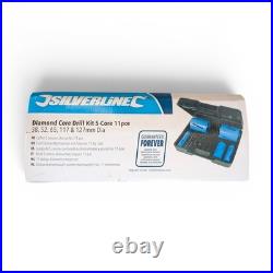 Silverline Diamond Core Drill Bit Set 38mm 52mm 65mm 117mm 127mm 868616 NEW