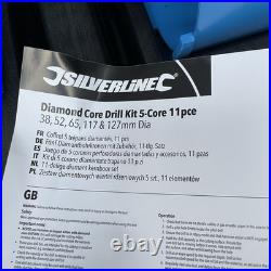 Silverline Diamond Core Drill Kit 5-core 12pce