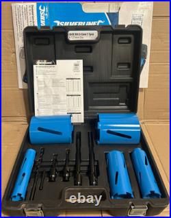 Silverline Steel Body Diamond Core Drill Kit 5 Core 11pce Set BRAND NEW