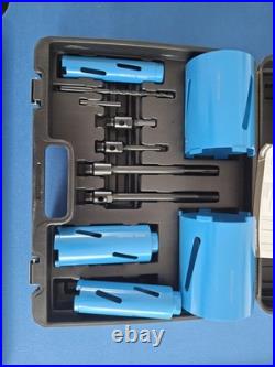 Silverline Steel Body Diamond Core Drill Kit 5 Core 11pce Set BRAND NEW