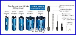 Surebuild UK Trade 11 Piece Diamond Core Drill Bit & Accessories Set, SBDC11PCE