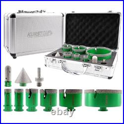 Tile Hole Saw Kit Diamond Core Drill Bits 20/25/35/50/68/110MM+20MM Finger Mil
