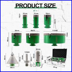 Tile Hole Saw Kit Diamond Core Drill Bits 20/25/35/50/68/110MM+20MM Finger Mil