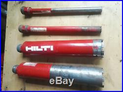 Two (2) Hilti DD 200 Diamond Core Drill with rig, vacuum base and core bits