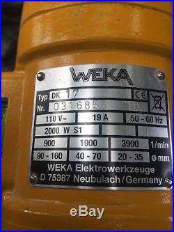 Weka DK 17 Diamond Core Drill 110v Year 2016