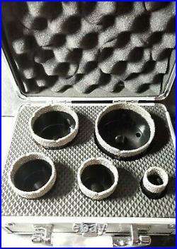 Wet/Dry Diamond Core 5pcs Set, 20mm-60mm, Porcelain Marble Granite Drill M14